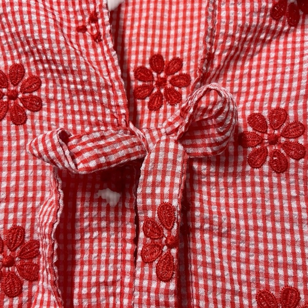 BOHO GIRL 💋💋 Red Cropped Shirt | Women’s Extra Large - Picture 7 of 8